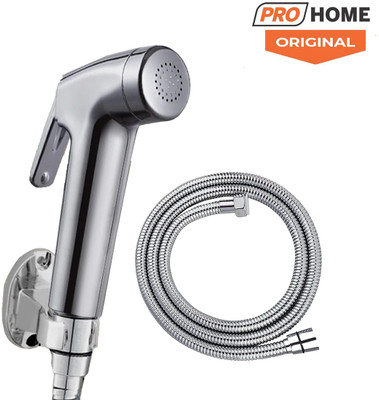 ProHome ABS Health Faucet with 1 Meter Hose Pipe and Wall Hook, Chrome Finish Faucet for Bathroom - Modern & Durable Hygiene Solution Health  Faucet(Wall Mount Installation Type)