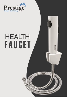Prestige KHL21 ABS Health Faucet with SS-304 Grade 1mtr Flexible Hose Pipe and Hook Health  Faucet(Wall Mount Installation Type)