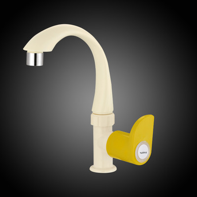 Ramya Ivory PVC Swan Neck Tap With Foam Flow Premium quality pvc swan neck tap /wash basin tap Pillar Tap Faucet(Deck Mount Installation Type)