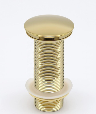 BathBliss Brass & Stainless Steel Gold Glossy 5-Inch Pop up Waste Coupling for Wash Basin 32 MM Full Thread Waste Coupling For Basin (Pack of 1) Taper Cock Faucet(Centerset Installation Type)