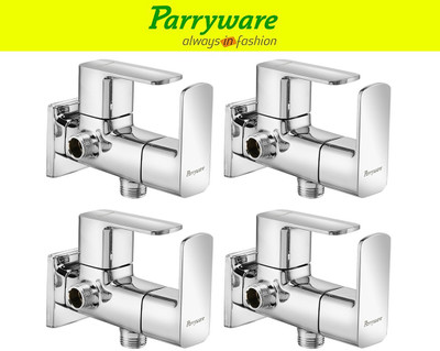 Parryware Quattro Brass 2 in 1 angle valveTap set of 4 pic 033 Quattro brass 2 in1 angle valveTap with wall flange Angle Valve Faucet(Wall Mount Installation Type)