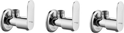 AMATRA Opal Angle Wall Pack Of 3 For Bathroom and Kitchen Chrome Finish Angle Cock Faucet(Wall Mount Installation Type)