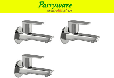 Parryware Praseo Bib Cock Tap – Wall Mounted Brass set of 3 pic 063 Wall Mounted Bib Tap – Brass Bib Cock Faucet Bib Tap Faucet(Wall Mount Installation Type)