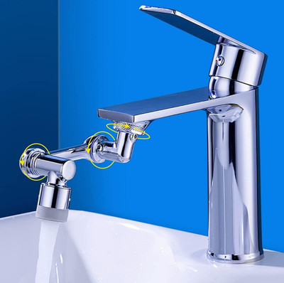 COSWARE 1080 Degree Faucet Extender for Sink Spray Aerator Anti-Splash Rotate Faucet Faucet Function Diverter(Push On)