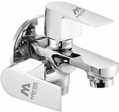 Miraq Arya 2 Way Bib Tap Brass For Bathroom And Kitchen 2 Way Bib Cock Tap Twin Elbow Valve Bib Tap Bib Tap Faucet(Wall Mount Installation Type)