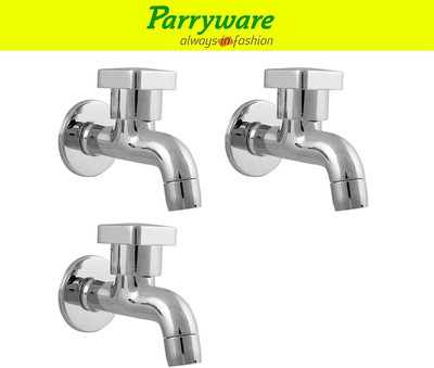 Parryware Ritz Bib Cock Tap Aerator– Wall Mounted set of 3 pic 036 Wall Mounted Bib Tap – Brass Bib Cock Faucet Bib Tap Faucet(Wall Mount Installation Type)