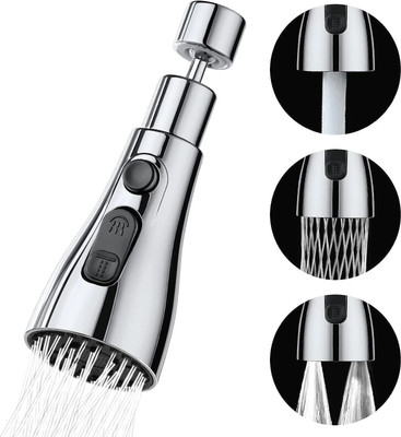 Hiwaga Tap Extender for Kitchen Sink, Flexible Faucet with Tap Extension Sink Faucet Sprayer Attachment 360 Rotatable Kitchen Tap Extender Basin Mixer Faucet(Single Handle Installation Type)
