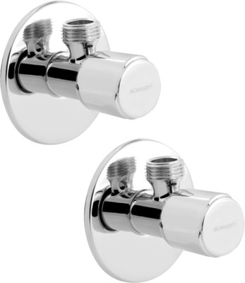 SOMANY Stable Angle Valve with Wall Flenge (Set of 2) Angle Cock Faucet(Single Handle Installation Type)