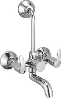 Senkiddpro by Senkiddpro Full Brass Telephonic Wall Mixer with L Bend Pipe & Flanges for Bathroom(Topaz) Hot and Cold Mixer Faucet(Wall Mount Installation Type)