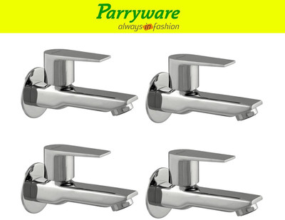 Parryware Praseo Bib Cock Tap long – Wall Mounted Brass set of 4 pic 333 Wall Mounted Bib Tap long body – Brass Bib Cock Faucet Bib Tap Faucet(Wall Mount Installation Type)