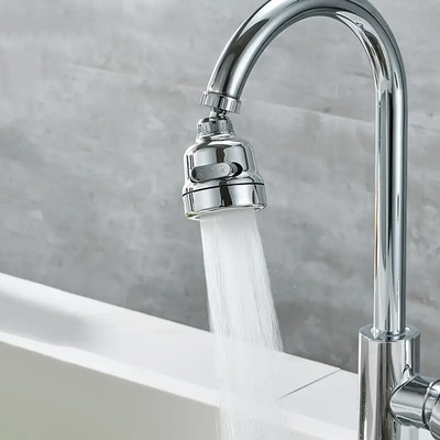 KUBER INDUSTRIES Sink Taps | Faucel Water Saving 360 Degree Rotation Swivel Faucet | JN-004 Silver Sink Tap Faucet(Single Handle Installation Type)