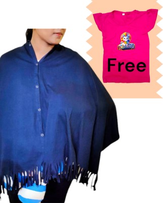 Serafashion Feeding shawl Feeding Cloak(Navy blue and pink)