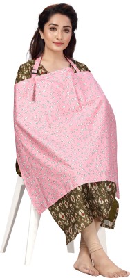 Babywish Pink Polka Floral Feeding Cloak(Pink)