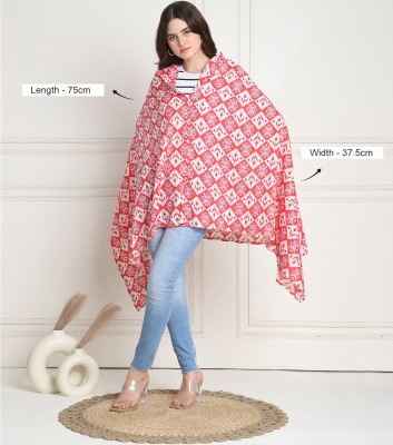 Secret Wish Geometric Print Pink Cotton Nursing Cover Feeding Cloak(Pink)