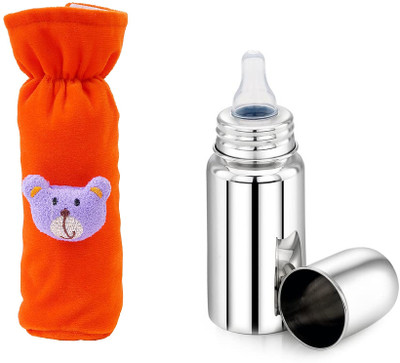 ECOM FASHION HUB 250 ml Steel Sipper(Pack of 2, Orange)