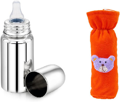 FASHIONMINI 250 ml Steel Sipper(Pack of 2, Orange)