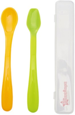 Smart Angel Japan, Baby Feeding Spoon Set With Case (2 Pieces)  - Plastic(Multicolor)