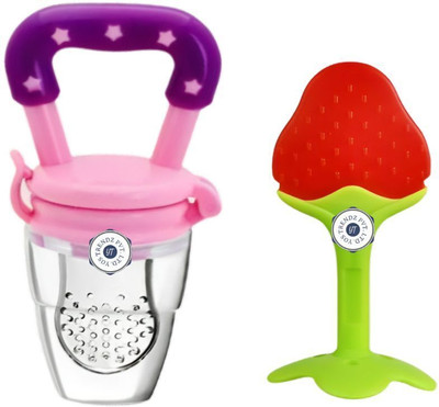 YOS TRENDZ pink fruit feeder,teether  - Silicone(Multicolor)