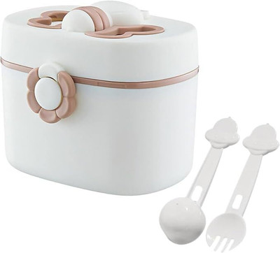 justone choice Baby Formula Milk Powder Dispenser with Scoop & Fork for Travel  - Plastic(Multicolor)
