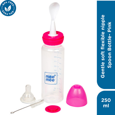 MeeMee Baby bottle Gentle nipple BPA free food grade polypropylene bottle 250ML  - Silicone(Green)