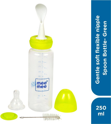 MeeMee Baby bottle flexible nipple ,BPA free food grade polypropylene material  - Silicone(Green)