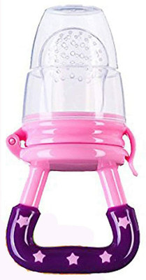 TieCarts BPA FREE Silicone Food/Fruit Nibbler, Pacifier, Feeder, Teether for Infant Baby  - Silicone(Pink)