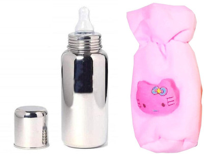 ECOM FASHION HUB 250 ml Steel Sipper(Pack of 2, Pink)