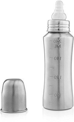 RB Point Kids Feeding Bottle for Milk & Water Stainless Steel - 250 ml(Silver)