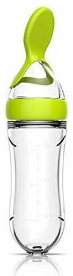 Rshopway Baby Silicone Spoon Feeding Bottle/Food Feeder Bottle,90ml (Green)  - SILICONE(Green)