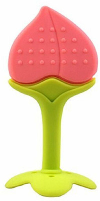 mastela Silicone BPA Free Fruit Shape Teethers for Baby/Infants/Children (Peach) Teether(Peach)