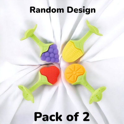 Jantrex Baby Teether Fruit Silicone Soft & Comfortable Free Bpa Infant Bite Tooth Toys Teether(Multicolor)