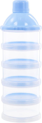 RENESMEE 5-Layer Baby Milk Powder Dispenser - Portable Formula Container  - Plastic(Blue)