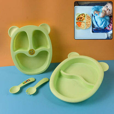 Domox Premium 4-Piece Kids Mealtime Feeding Set  - Standard(Green)
