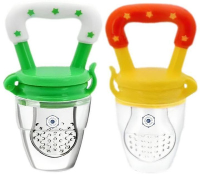 YOS TRENDZ Food/Fruit Nibbler with Extra Mesh, Soft Pacifier/Feeder, for Baby, Infant  - Silicon material, safety and durability, Soft and gentle(multicolour9)