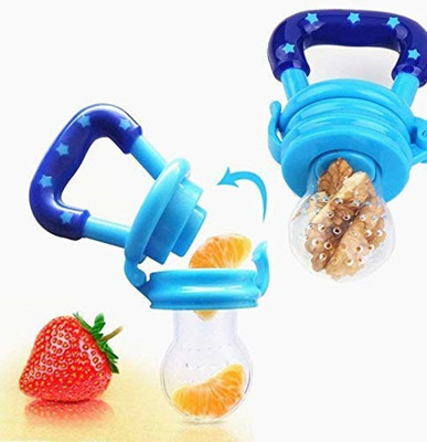 Upkaranwale Silicone Food and Fruit Nibbler/Feeder with Extra Silicone Mesh ( Multicolour )  - Silicon(Multicolor)
