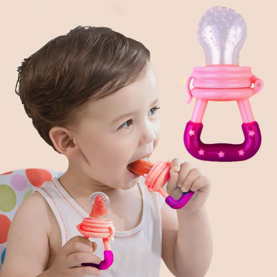 CuttiesFashion Silicone Food Fruit Nibbler Pacifier Feeder Teether for Baby BPA Free  - Silicon(Multicolor)