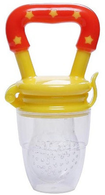 TieCarts BPA FREE Silicone Food/Fruit Nibbler, Pacifier, Feeder, Teether for Infant Baby  - Silicone(Yellow)
