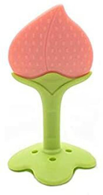 Kajaree silicone BPA free fruit shape Teethers with Storage Box for Babies (Pack of 1) Teether(Peach)