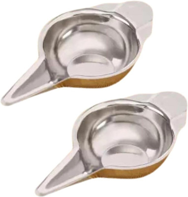 APAV Baby Feeder Spoon Paladai for Newborns & Infants | Feeding Cup Spoon Pack of 2  - Stainless Steel(Silver)