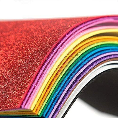 Eclet EcletA4 Glitter Foam Sheet (self Adhesive) Felt Sheet(20 cm x 29 cm)
