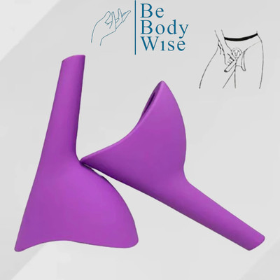 Be Bodywise ReusableWomenUrinationFunnelTool Reusable Female Urination Device(Purple, Pack of 2)
