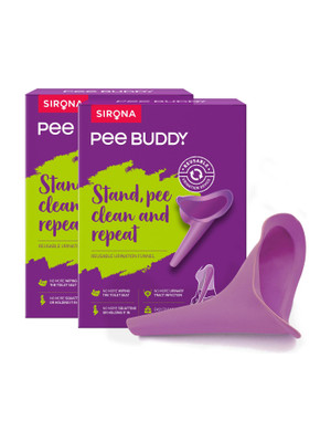 PeeBuddy - Stand And Pee Reusable Portable Urination Funnel For Women (2 Units) Reusable Female Urination Device(Purple, Pack of 2)