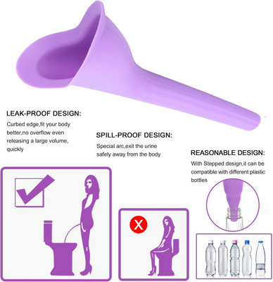 Be Bodywise StandAndPeeUrinationDeviceWomen Reusable Female Urination Device(Purple, Pack of 2)