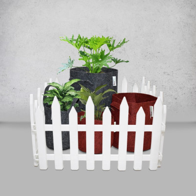 Blooming Enterprise White Garden Fencing Railing 50 X 25cm Pack of 4 0.508 m 0.508 m Fence Picket(White)