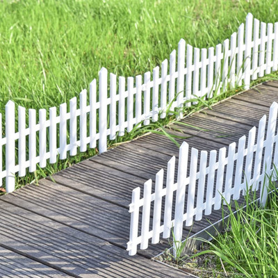 DOMVIQUE Garden Border for Outdoor Decoration Pack of 10:- 12.5 Feet Plastic Fence Post(30 inch)