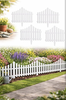 DOMVIQUE Garden Border Fence for Lawn, Plants & Yard Plastic Fence Post(20 cm)
