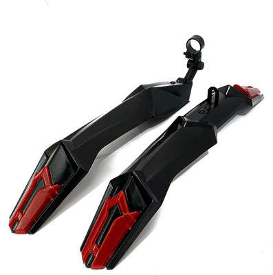 Excel Reflecto Model Ref M/C Full Length Front & Rear Fender(Black, Red)