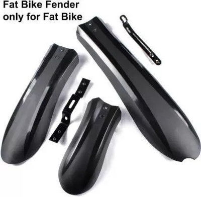 DSTECHBAR MTB Fat Bicycle Mudguard PVC fat bike Full Length Front & Rear Fender (Black) Full Length Front & Rear Fender(Black)