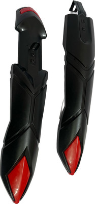 Excel Grozo Model Red M/B Full Length Front & Rear Fender(Black, Red)