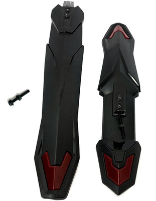 Excel Plastico Model Red M/B Full Length Front & Rear Fender(Black, Red)